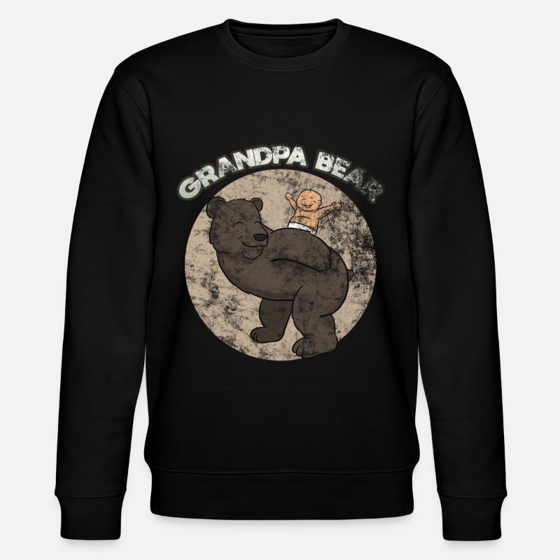 Grandpa Bear - Stanley/Stella Unisex Bio-Sweatshirt CHANGER  - Schwarz