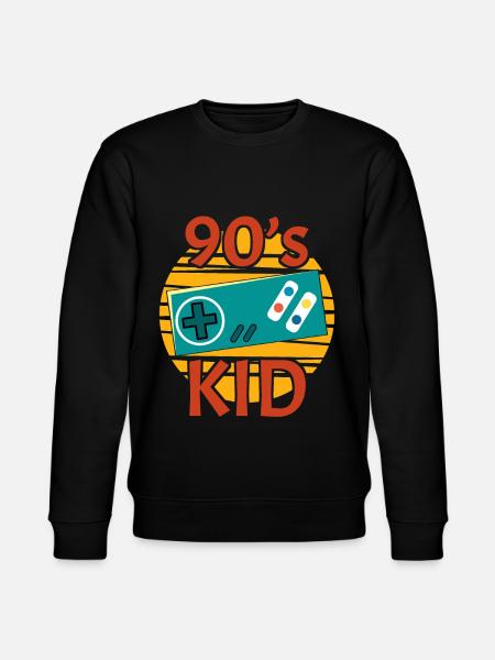 90s KID - Gamer - Stanley/Stella CHANGER Unisex Organic Sweatshirt - black