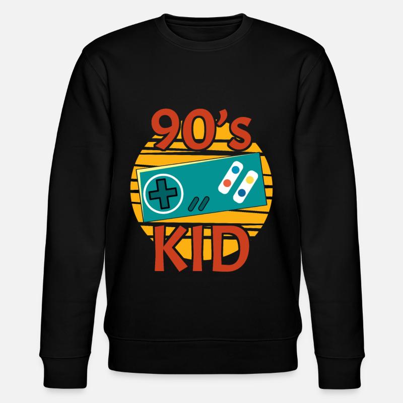 90s KID - Gamer - Stanley/Stella Unisex Bio-Sweatshirt CHANGER  - Schwarz