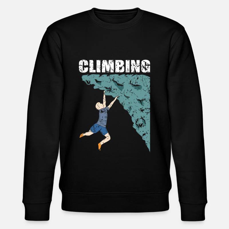Klettern Climbing Kletterer Climber - Stanley/Stella Unisex Bio-Sweatshirt CHANGER  - Schwarz