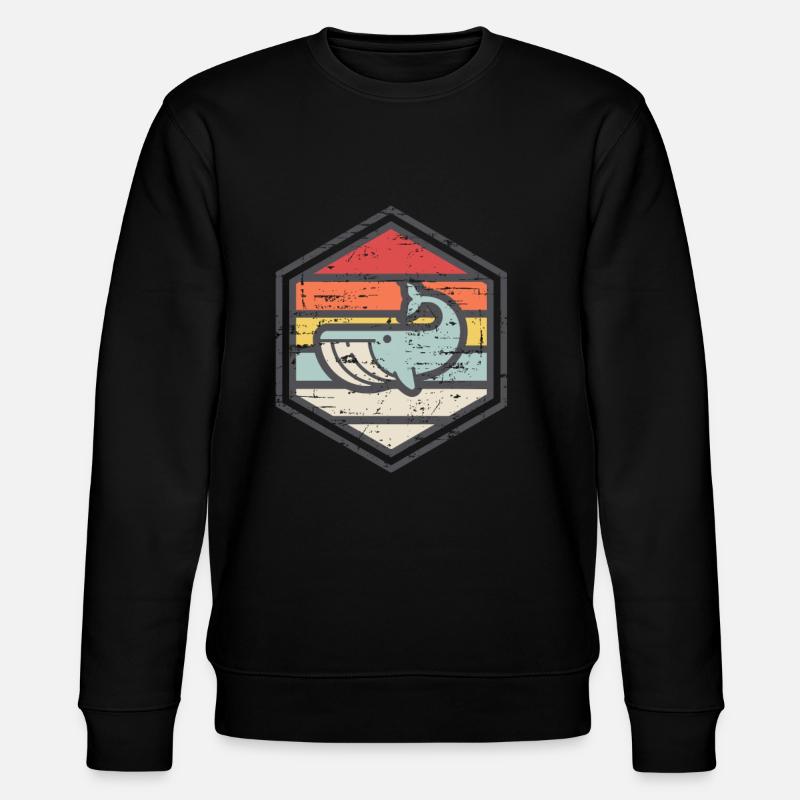 Rétro Badge Whale Light - Sweat bio CHANGER Stanley/Stella Unisexe - undefined