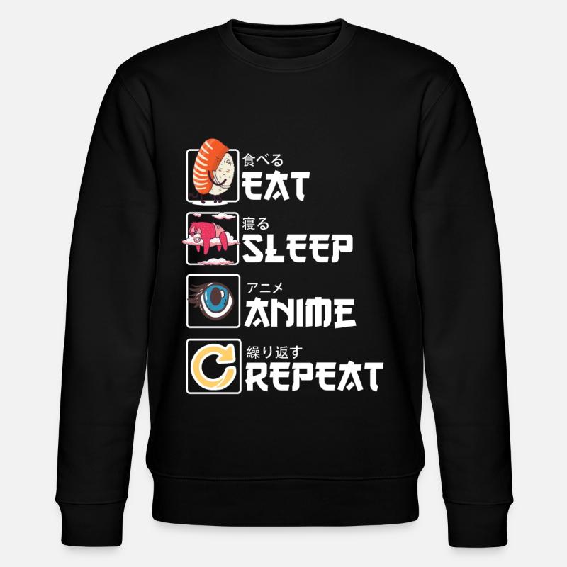 Anime shirt - Stanley/Stella CHANGER Unisex Organic Sweatshirt - black