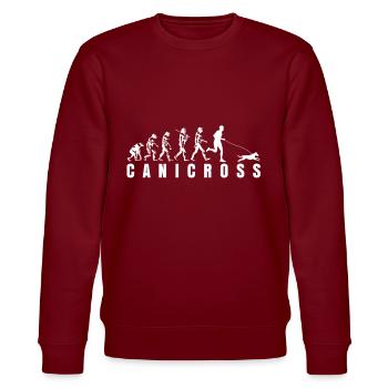 Canicross - Stanley/Stella Unisex Bio-Sweatshirt CHANGER  - Burgunderrot - Vorne - Nik (191cm) & Marisol (170cm)