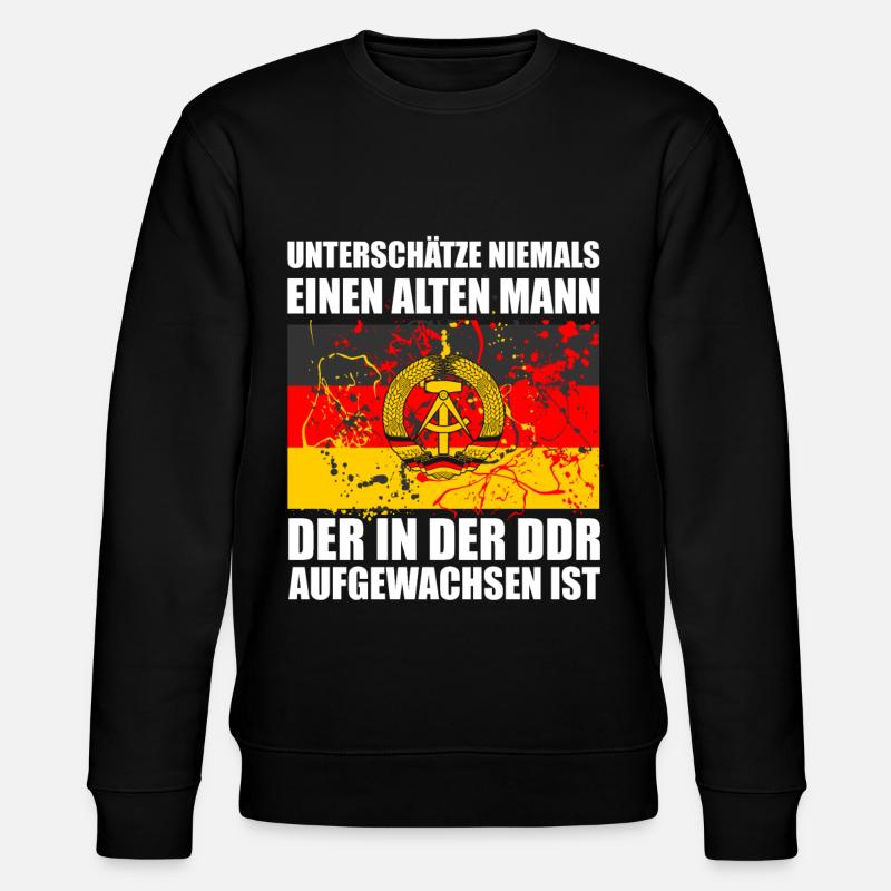Alter Mann In DDR Aufgewachsen - Stanley/Stella Unisex Bio-Sweatshirt CHANGER  - Schwarz