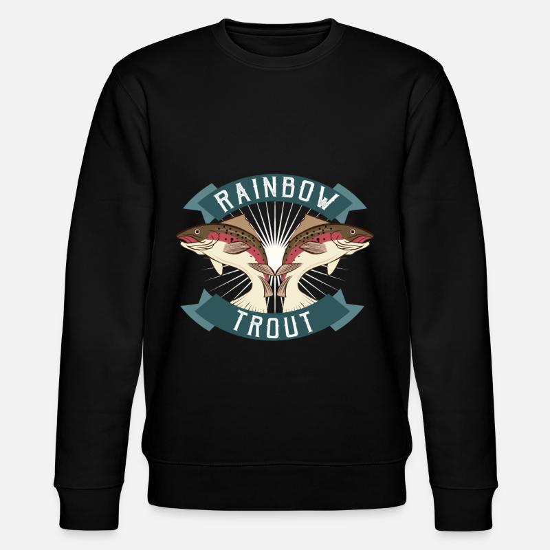 Regenbogenforelle, Forellen angeln - Stanley/Stella Unisex Bio-Sweatshirt CHANGER  - Schwarz