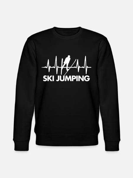 Ski jumping heartbeat - Stanley/Stella CHANGER Unisex Organic Sweatshirt - black
