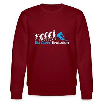 Evolution du ski alpin - Sweat bio CHANGER Stanley/Stella Unisexe - bordeaux - Devant - Nik (191cm) & Marisol (170cm)