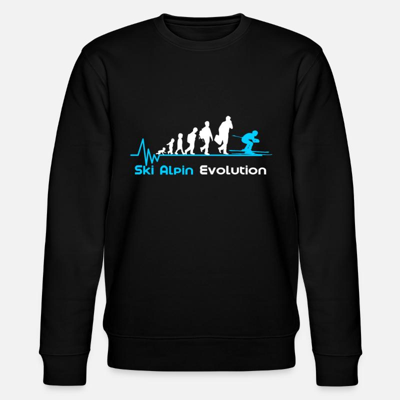 Alpine Skiing Evolution - Stanley/Stella CHANGER Unisex Organic Sweatshirt - black