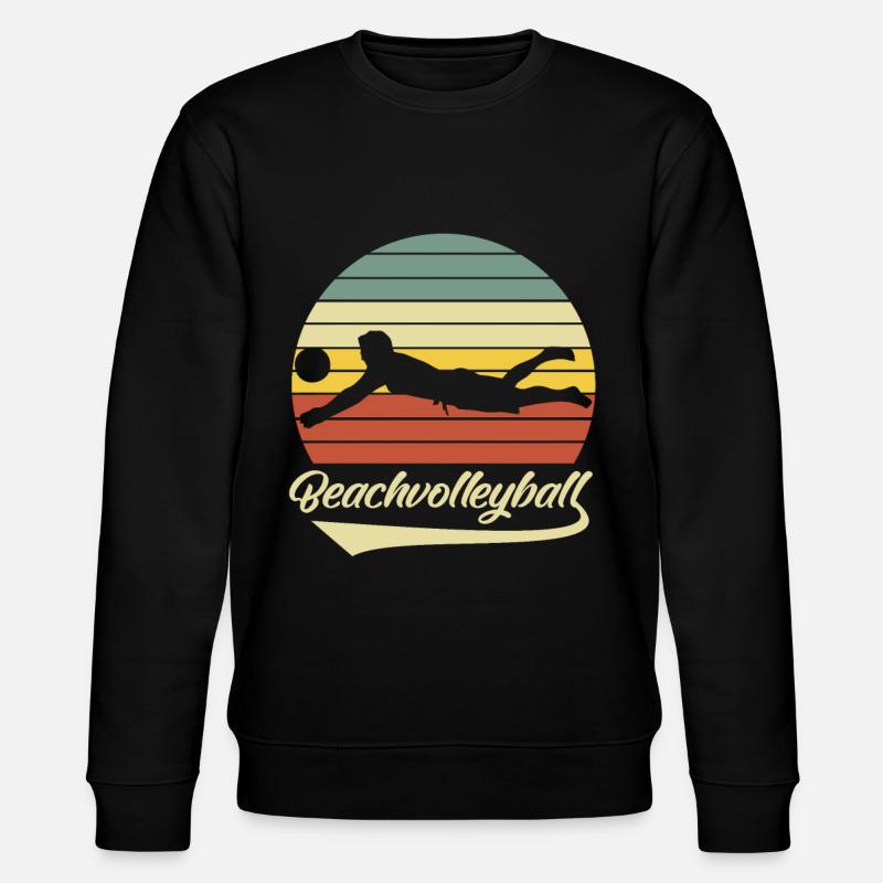 Beachvolleyball Retro - Stanley/Stella Unisex Bio-Sweatshirt CHANGER - Schwarz