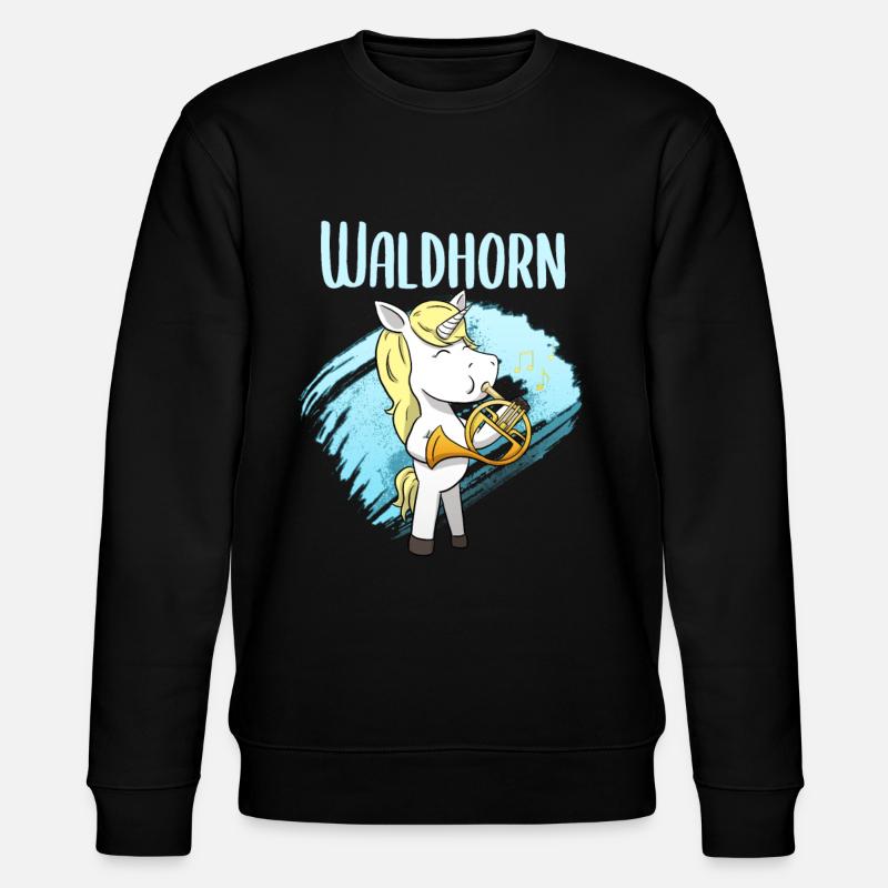Waldhorn - Stanley/Stella Unisex Bio-Sweatshirt CHANGER  - Schwarz