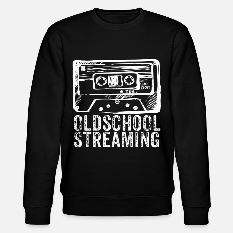 90s Oldschool Streaming - Stanley/Stella CHANGER Unisex Organic Sweatshirt - black