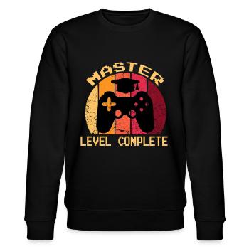 Master Level Complete degree - Stanley/Stella CHANGER Unisex Organic Sweatshirt - black - Front - Nik (191cm) & Marisol (170cm)