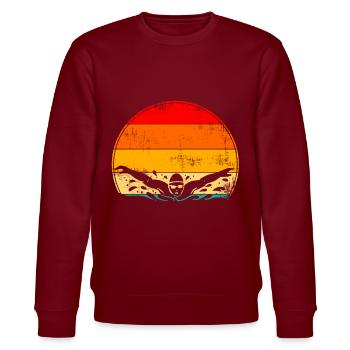 Natation papillon vintage nageur nageur - Sweat bio CHANGER Stanley/Stella Unisexe - bordeaux - Devant - Nik (191cm) & Marisol (170cm)