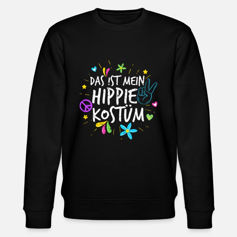 Hippie - Stanley/Stella Unisex Bio-Sweatshirt CHANGER  - Schwarz