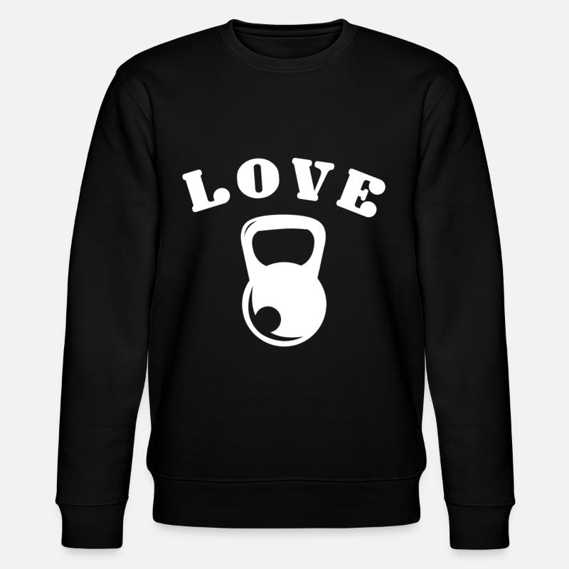 Kettlebell Love No. 10 - Stanley/Stella CHANGER Unisex Organic Sweatshirt - black
