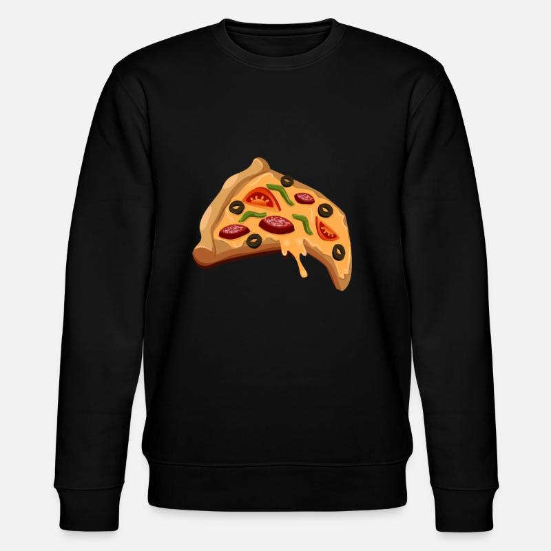 Pizza morceau de pizzeria - Sweat bio CHANGER Stanley/Stella Unisexe - noir