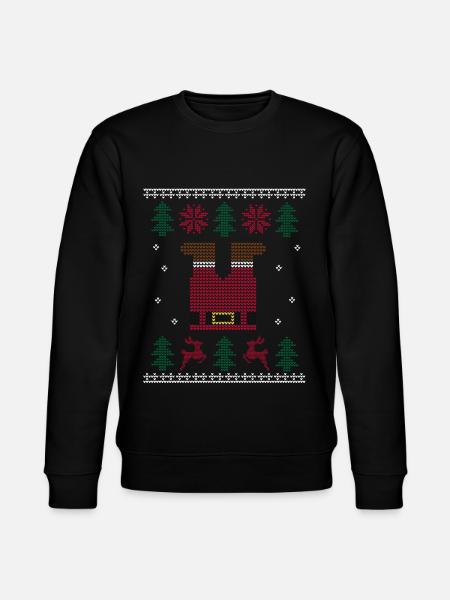Ugly Christmas Santa Claus - Stanley/Stella CHANGER Unisex Organic Sweatshirt - black