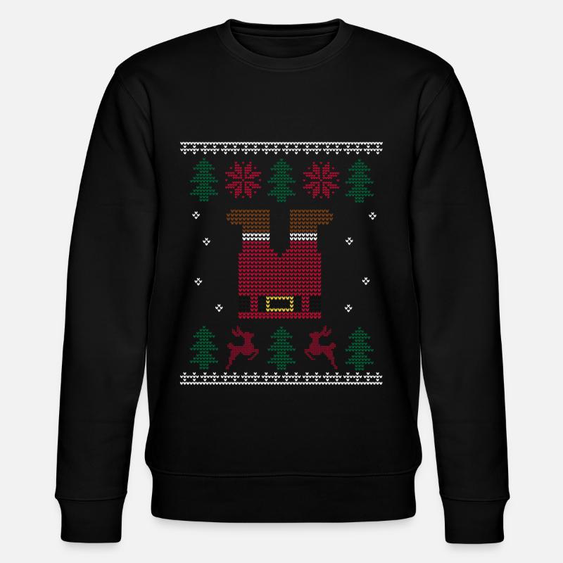 Ugly Christmas Weihnachtsmann - Stanley/Stella Unisex Bio-Sweatshirt CHANGER  - Schwarz