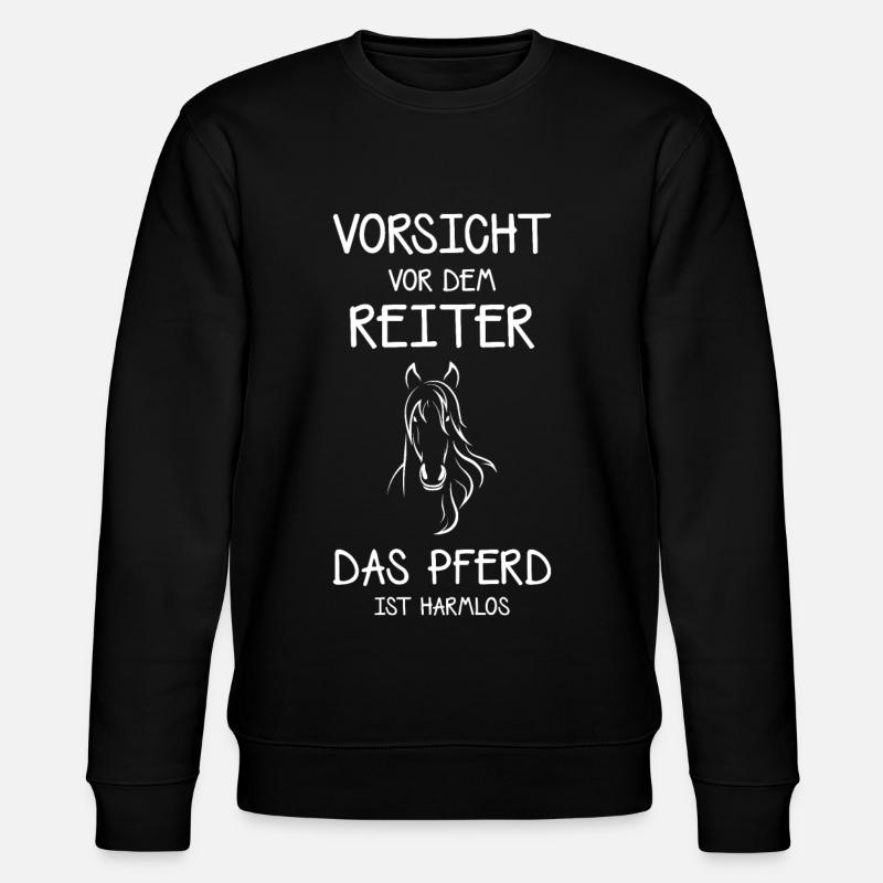 Reitsport, Pferd, Reiter, - Stanley/Stella Unisex Bio-Sweatshirt CHANGER  - Schwarz