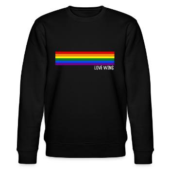 Gay Pride Geschenk - Stanley/Stella Unisex Bio-Sweatshirt CHANGER  - Schwarz - Vorne - Nik (191cm) & Marisol (170cm)