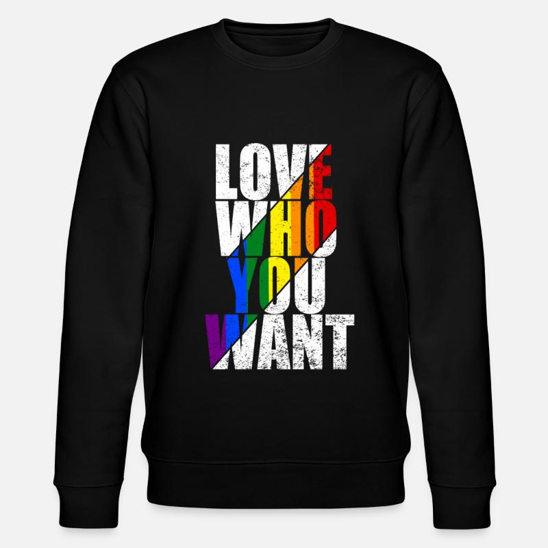 Gay Pride-gave - Stanley/Stella økologisk unisex-sweatshirt CHANGER - sort
