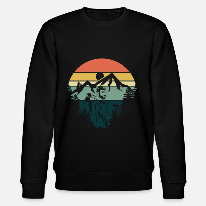 Wood Worker - Stanley/Stella Unisex Bio-Sweatshirt CHANGER  - Schwarz