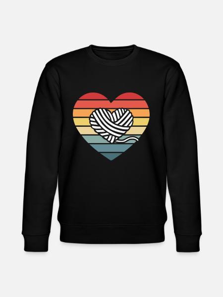 Crochet Love - Stanley/Stella CHANGER Unisex Organic Sweatshirt - black