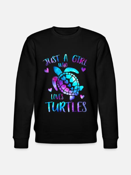 Just a girl who loves turtles - sea turtles - Stanley/Stella CHANGER Unisex Organic Sweatshirt - black
