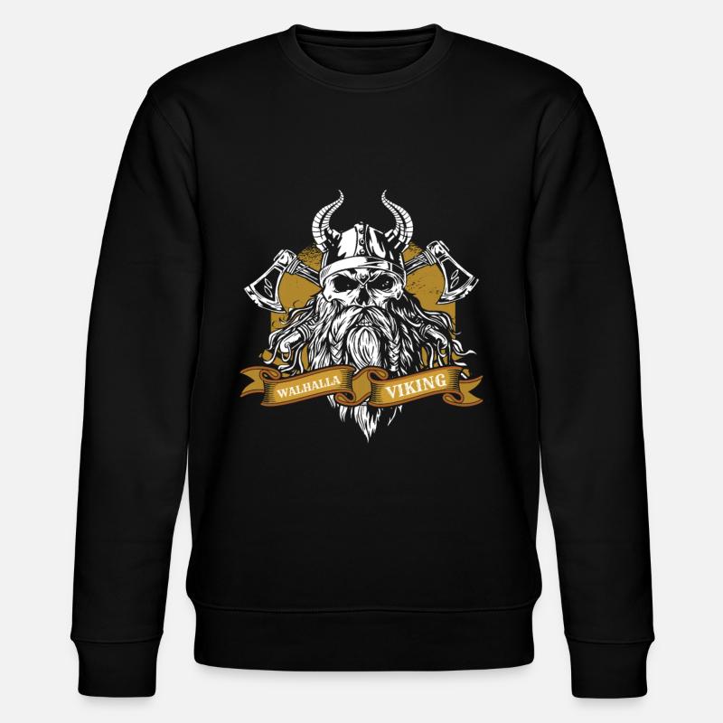 Walhalla - Viking - Stanley/Stella Unisex Bio-Sweatshirt CHANGER  - Schwarz