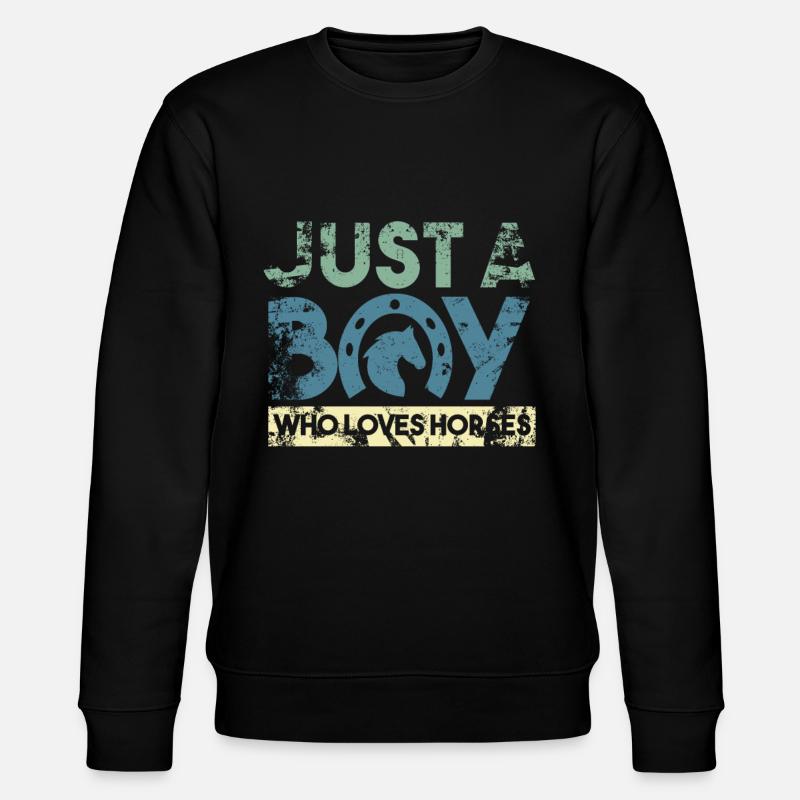 Reiter Junge Reiten Jungen - Stanley/Stella Unisex Bio-Sweatshirt CHANGER  - Schwarz