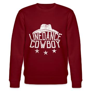 Linedance Cowboy Linedancer Geschenk - Stanley/Stella Unisex Bio-Sweatshirt CHANGER  - Burgunderrot - Vorne - Nik (191cm) & Marisol (170cm)