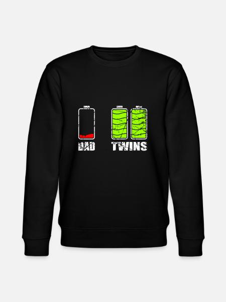 Dad Twins Geschenk - Stanley/Stella Unisex Bio-Sweatshirt CHANGER - Schwarz