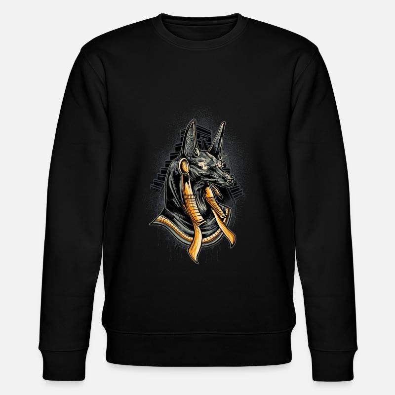 Anubis Egyptian god deity gift - Stanley/Stella CHANGER Unisex Organic Sweatshirt - black