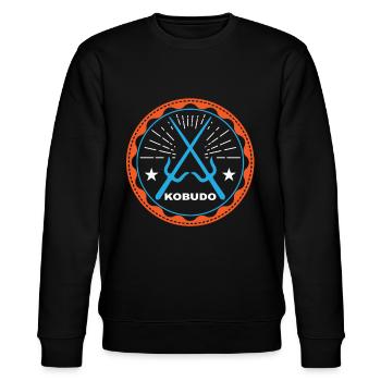 Kobudo japanische Kampfkunst Geschenkidee - Stanley/Stella Unisex Bio-Sweatshirt CHANGER  - Schwarz - Vorne - Nik (191cm) & Marisol (170cm)