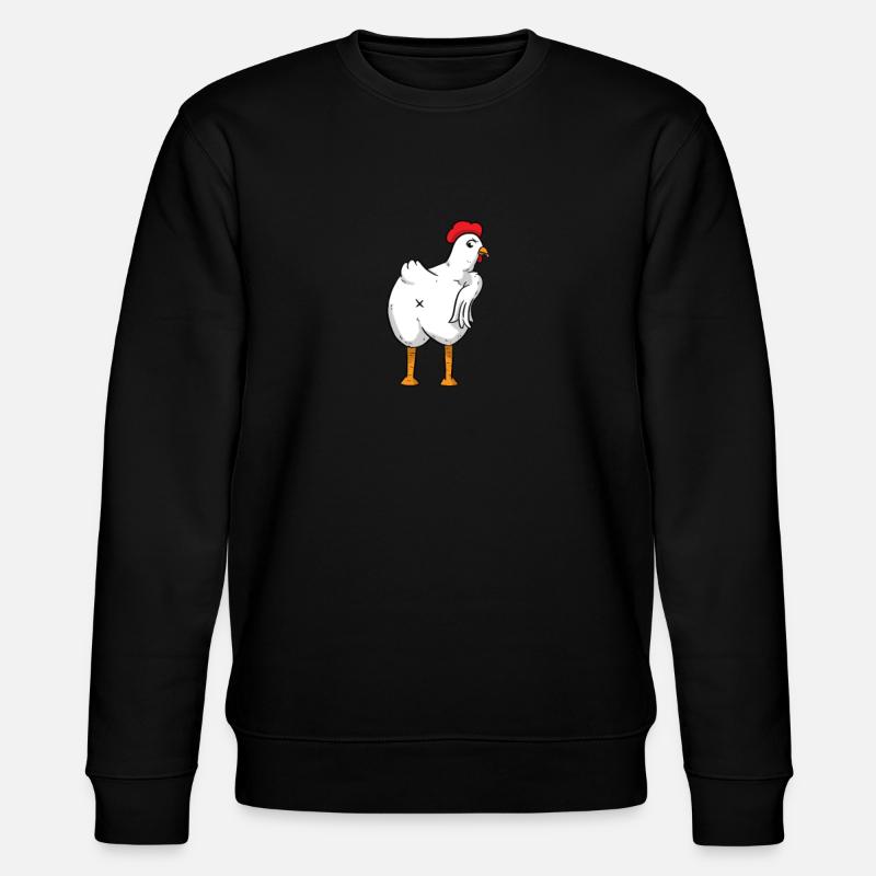Funny chicken chicken - Stanley/Stella CHANGER Unisex Organic Sweatshirt - black