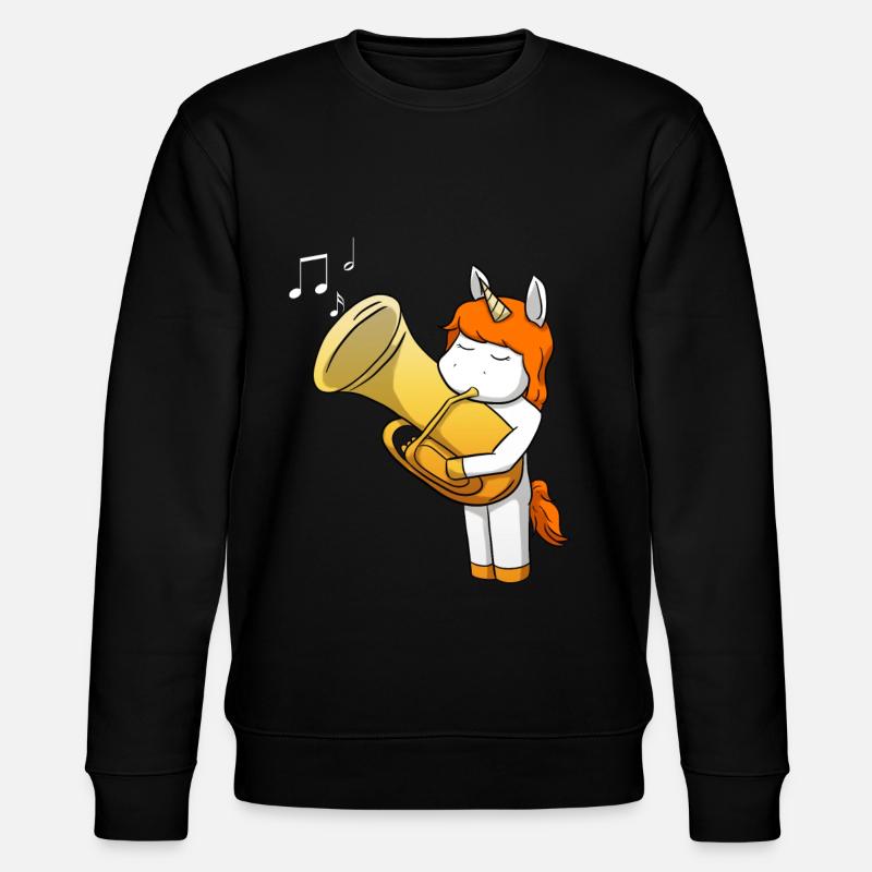 Tuba Einhorn - Stanley/Stella Unisex Bio-Sweatshirt CHANGER - Schwarz