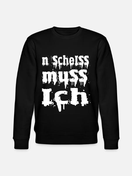 n scheiss muss ich - Stanley/Stella Unisex Bio-Sweatshirt CHANGER - Schwarz