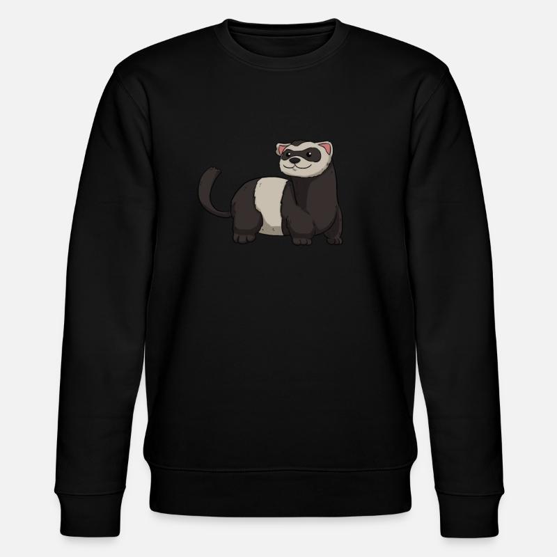 Ferret Frettchen - Stanley/Stella Unisex Bio-Sweatshirt CHANGER  - Schwarz