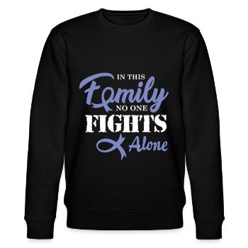 Ösophagus-Krebs Chemo Geschenk - Stanley/Stella Unisex Bio-Sweatshirt CHANGER  - Schwarz - Vorne - Nik (191cm) & Marisol (170cm)