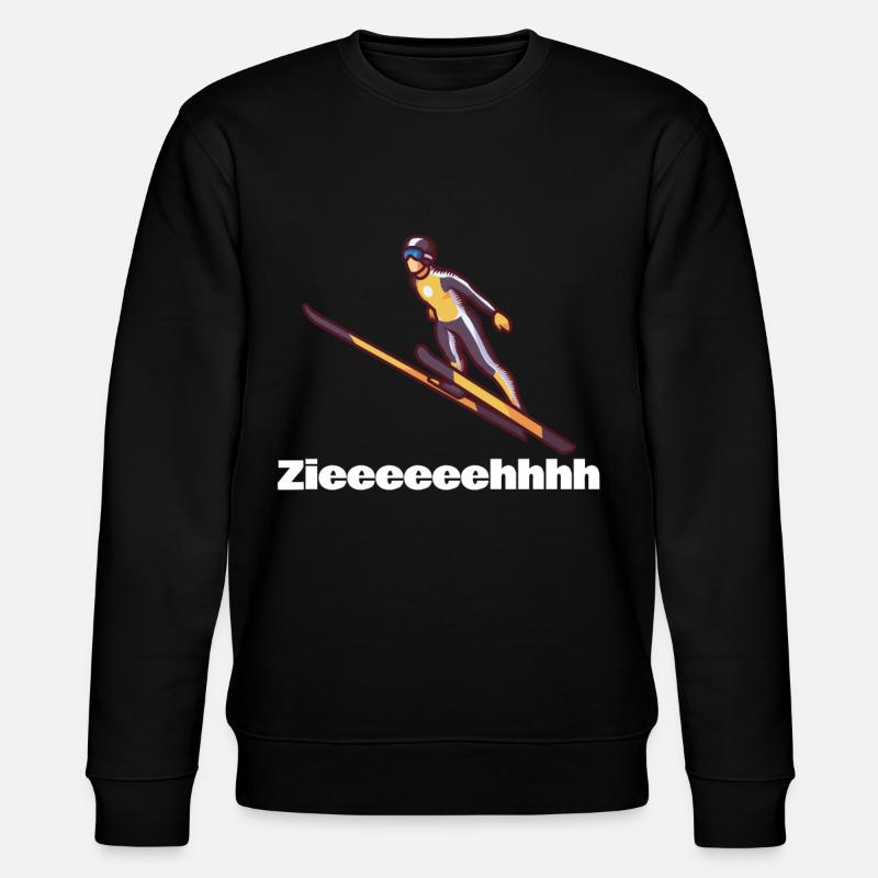 Skispringer SKISPRINGEN GESCHENK - Stanley/Stella Unisex Bio-Sweatshirt CHANGER  - Schwarz
