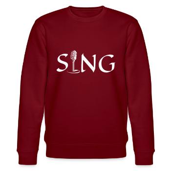 Chant microphone vintage chant musique - Sweat bio CHANGER Stanley/Stella Unisexe - bordeaux - Devant - Nik (191cm) & Marisol (170cm)