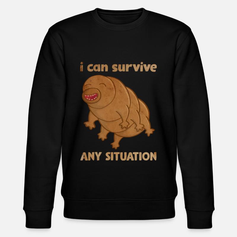 Bärtierchen Mikrobiologe Tardigrade Geschenk - Stanley/Stella Unisex Bio-Sweatshirt CHANGER  - Schwarz