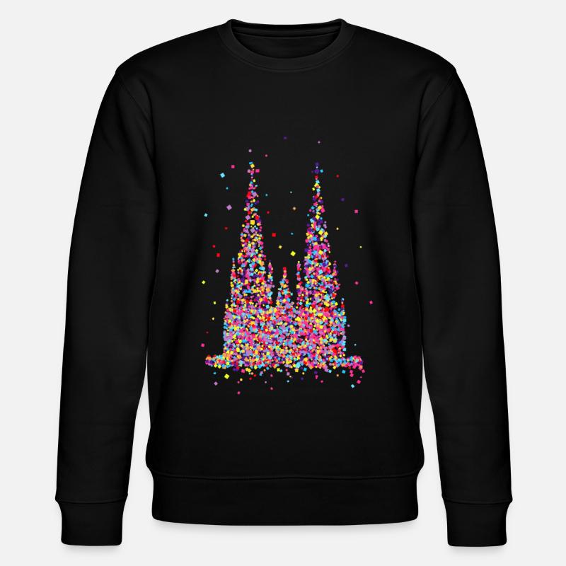 Cologne Cathedral, confetti - Stanley/Stella CHANGER Unisex Organic Sweatshirt - black