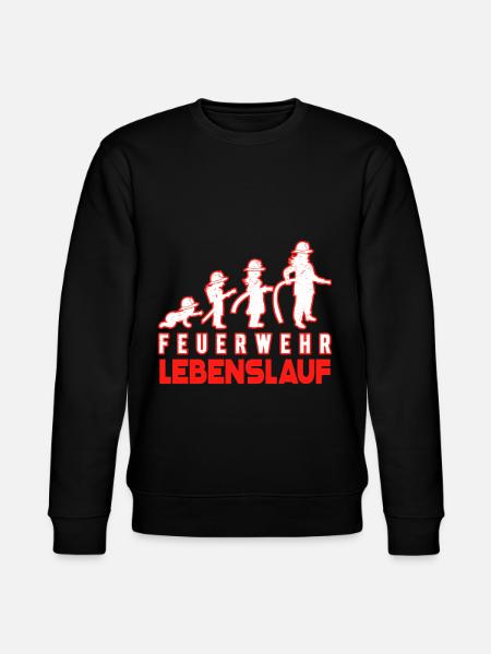 Feuerwehr Lebenslauf Feuerwehrmann Feuerwehrfrau - Stanley/Stella Unisex Bio-Sweatshirt CHANGER - Schwarz