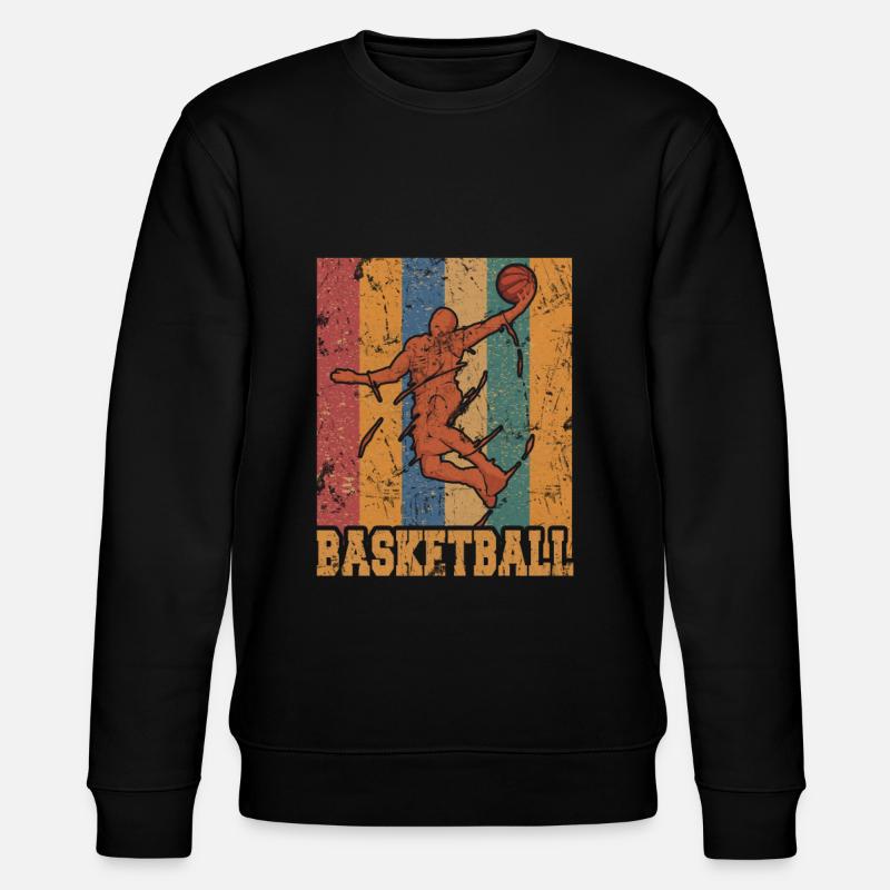 Retro Basketballspieler Bekleidung - Stanley/Stella Unisex Bio-Sweatshirt CHANGER - Schwarz