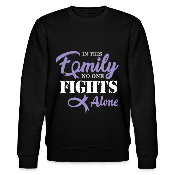 Testicular cancer chemo gift - Stanley/Stella CHANGER Unisex Organic Sweatshirt - black - Front - Nik (191cm) & Marisol (170cm)