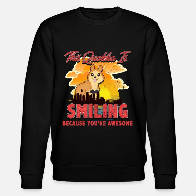 Quokka - Stanley/Stella Unisex Bio-Sweatshirt CHANGER  - Schwarz