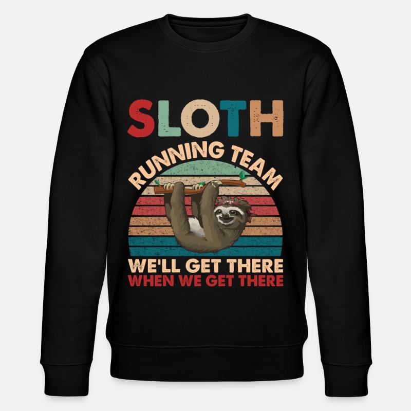 Sloth running Team - Stanley/Stella CHANGER Unisex Organic Sweatshirt - black