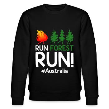 Pray for Australia Run Forest Koala känguru - Stanley/Stella Unisex Bio-Sweatshirt CHANGER  - Schwarz - Vorne - Nik (191cm) & Marisol (170cm)