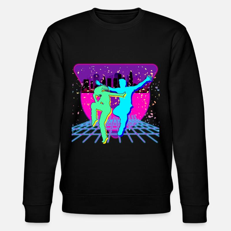 80er Party - Stanley/Stella Unisex Bio-Sweatshirt CHANGER  - Schwarz